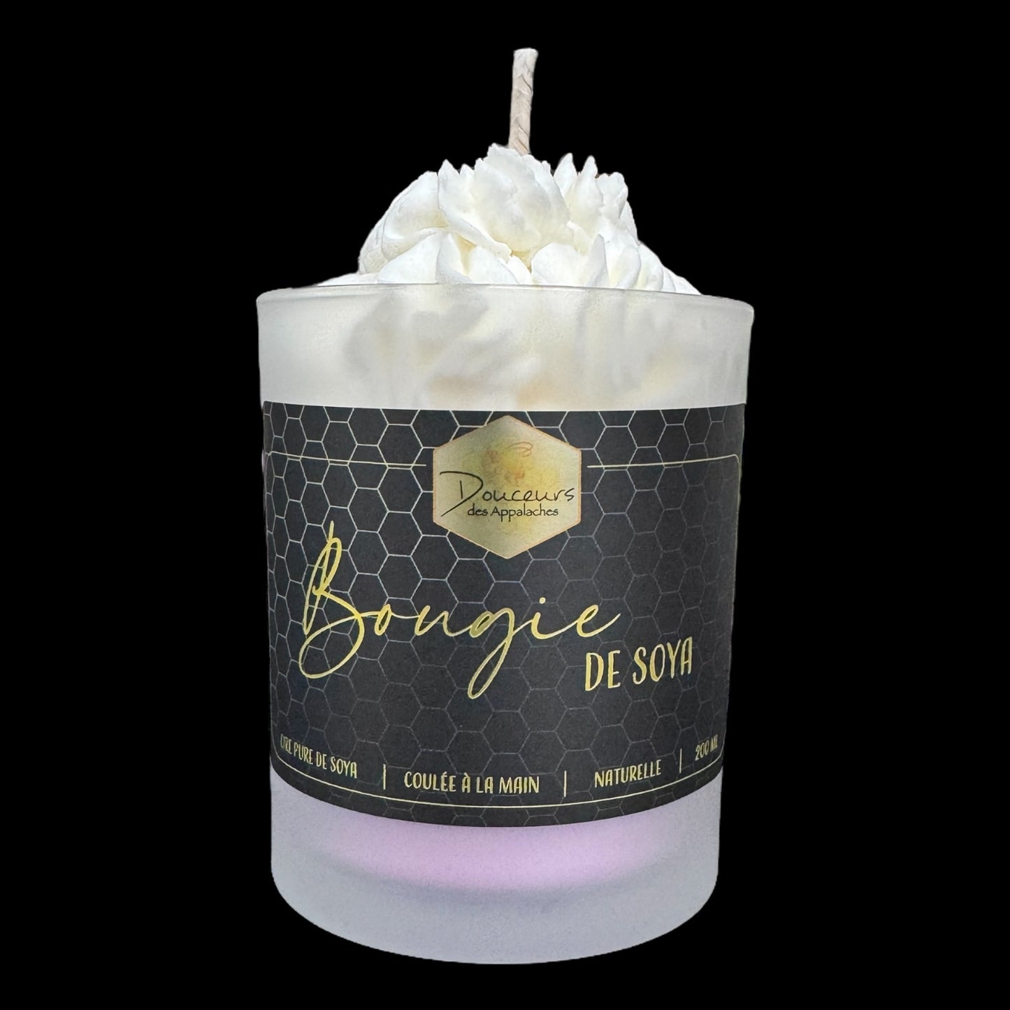 Bougie fouettée à la cire de soya