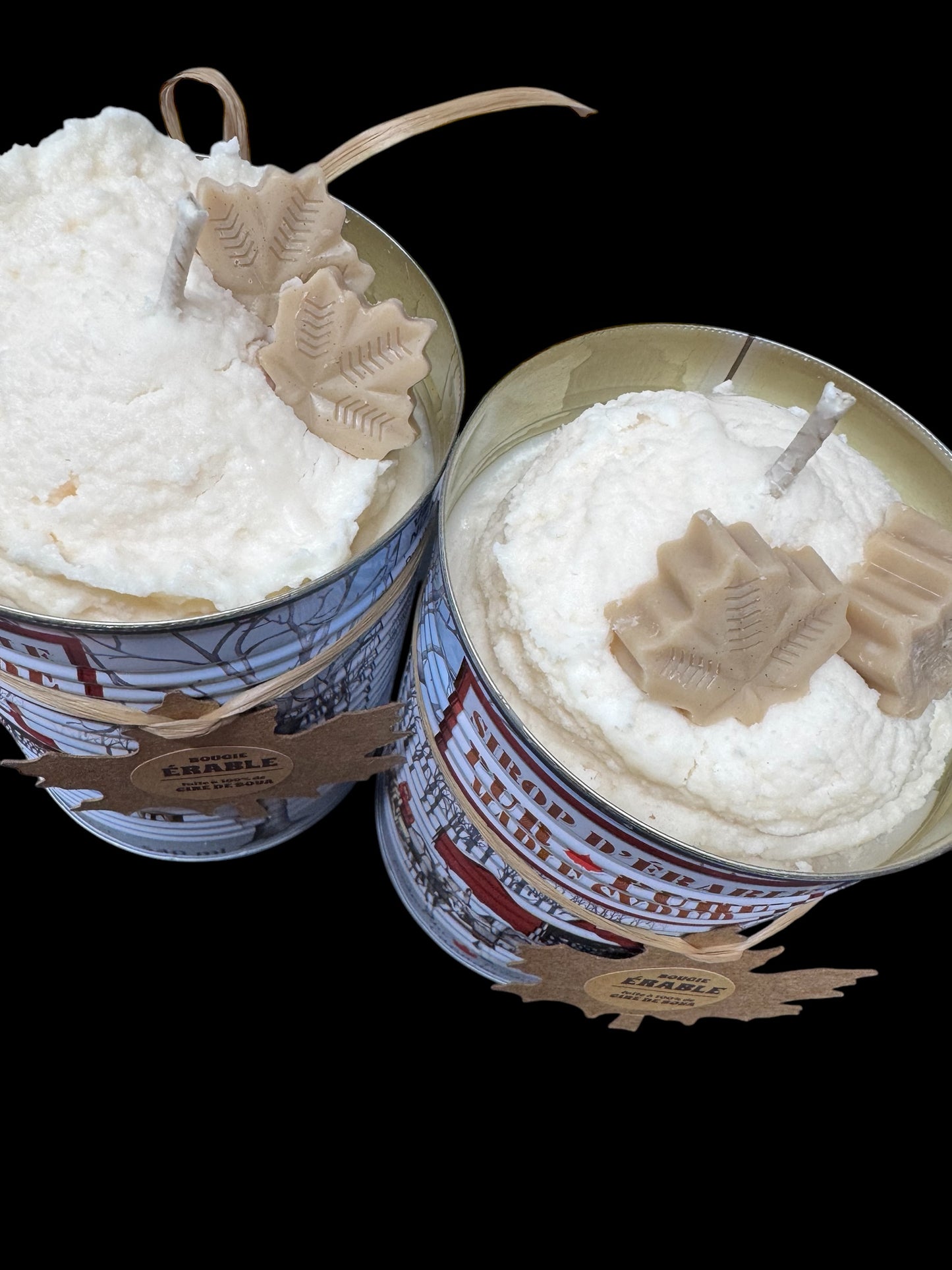 Bougie à la cire de soya à l'érable