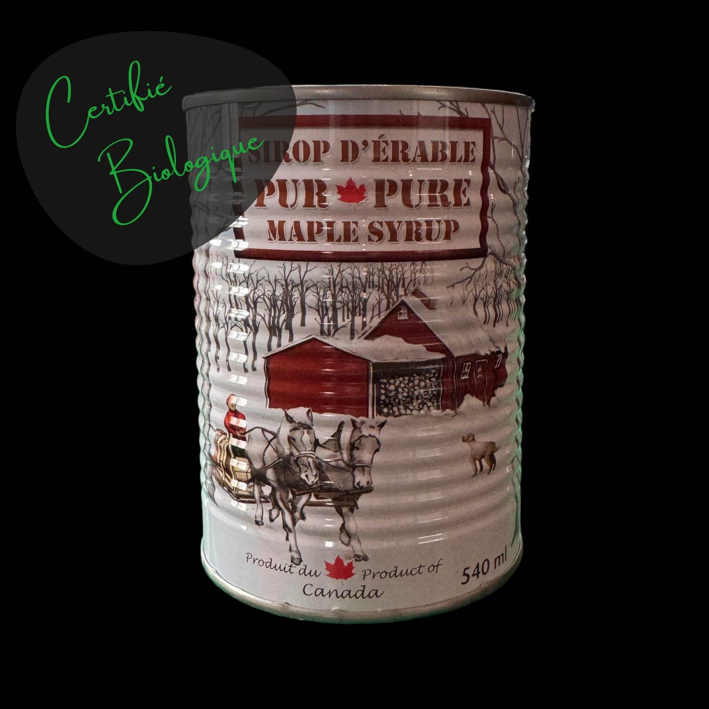 Sirop d'érable pur biologique