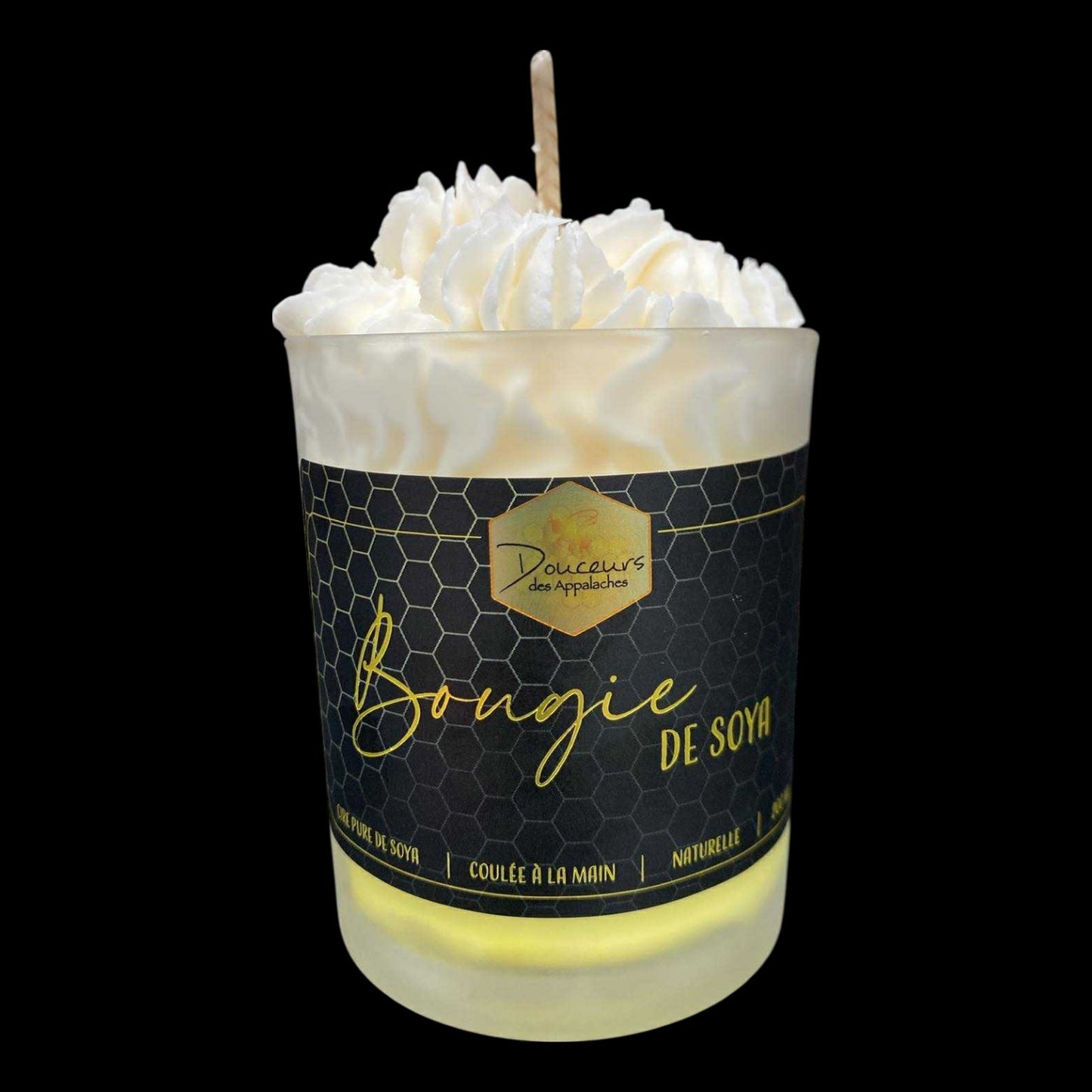 Bougie fouettée à la cire de soya