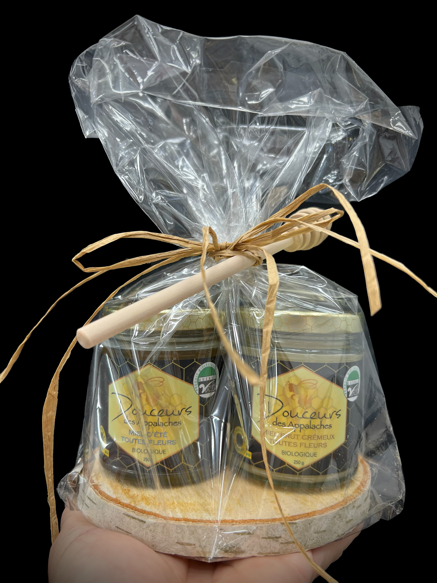 Ensemble de miel brut biologique (250 g)