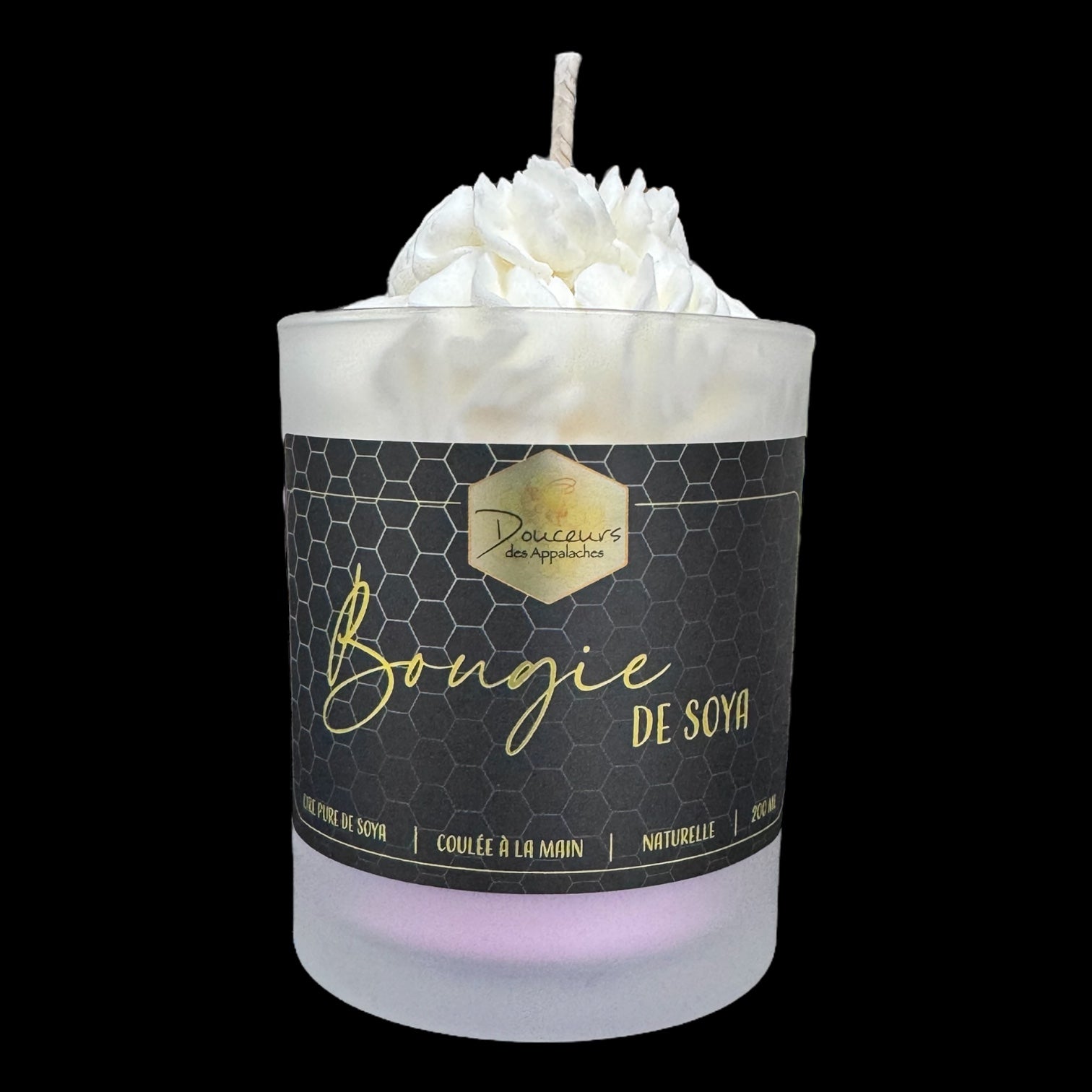 Bougie fouettée à la cire de soya