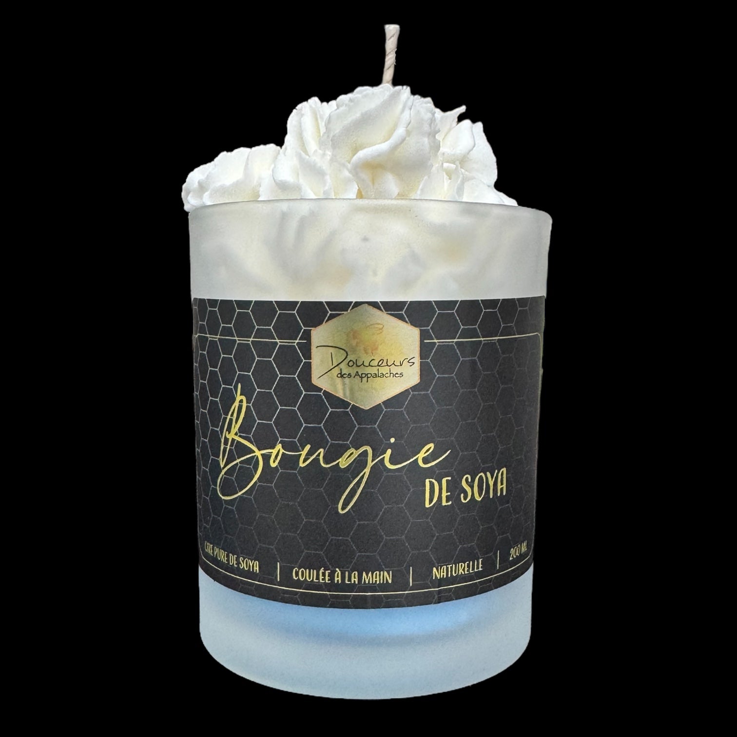 Bougie fouettée à la cire de soya