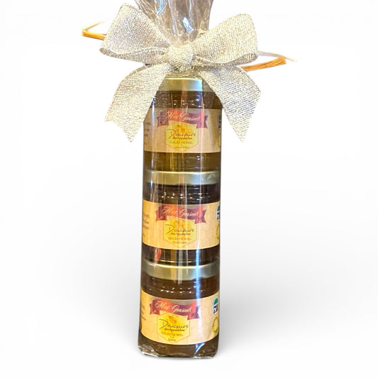 Emballage cadeau - 3 pots de gelée de miel de 100 ml