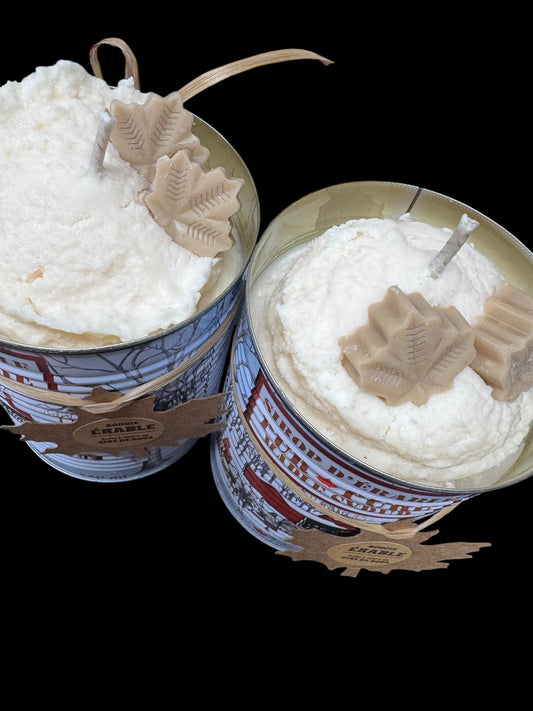 Bougie à la cire de soya à l'érable