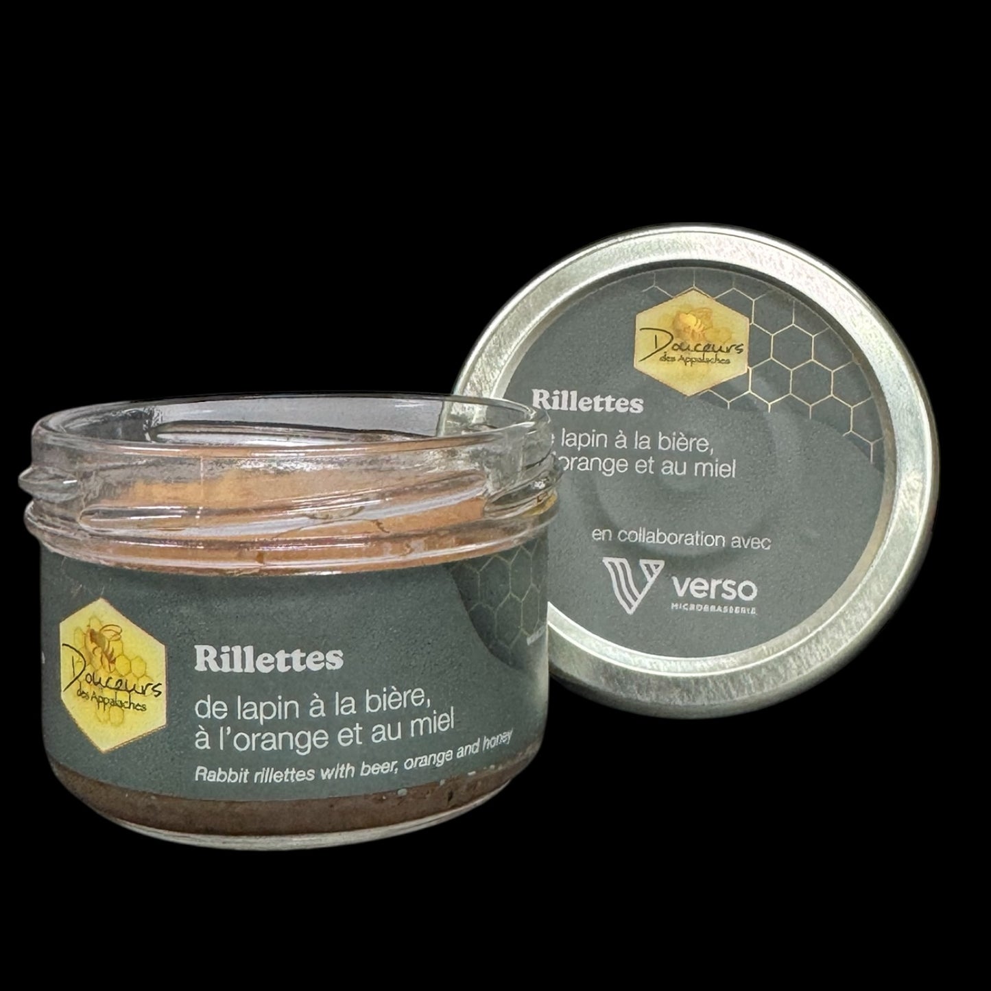 Rillettes de lapin à la bière, à l’orange et au miel