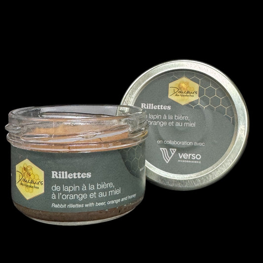 Rillettes de lapin à la bière, à l’orange et au miel