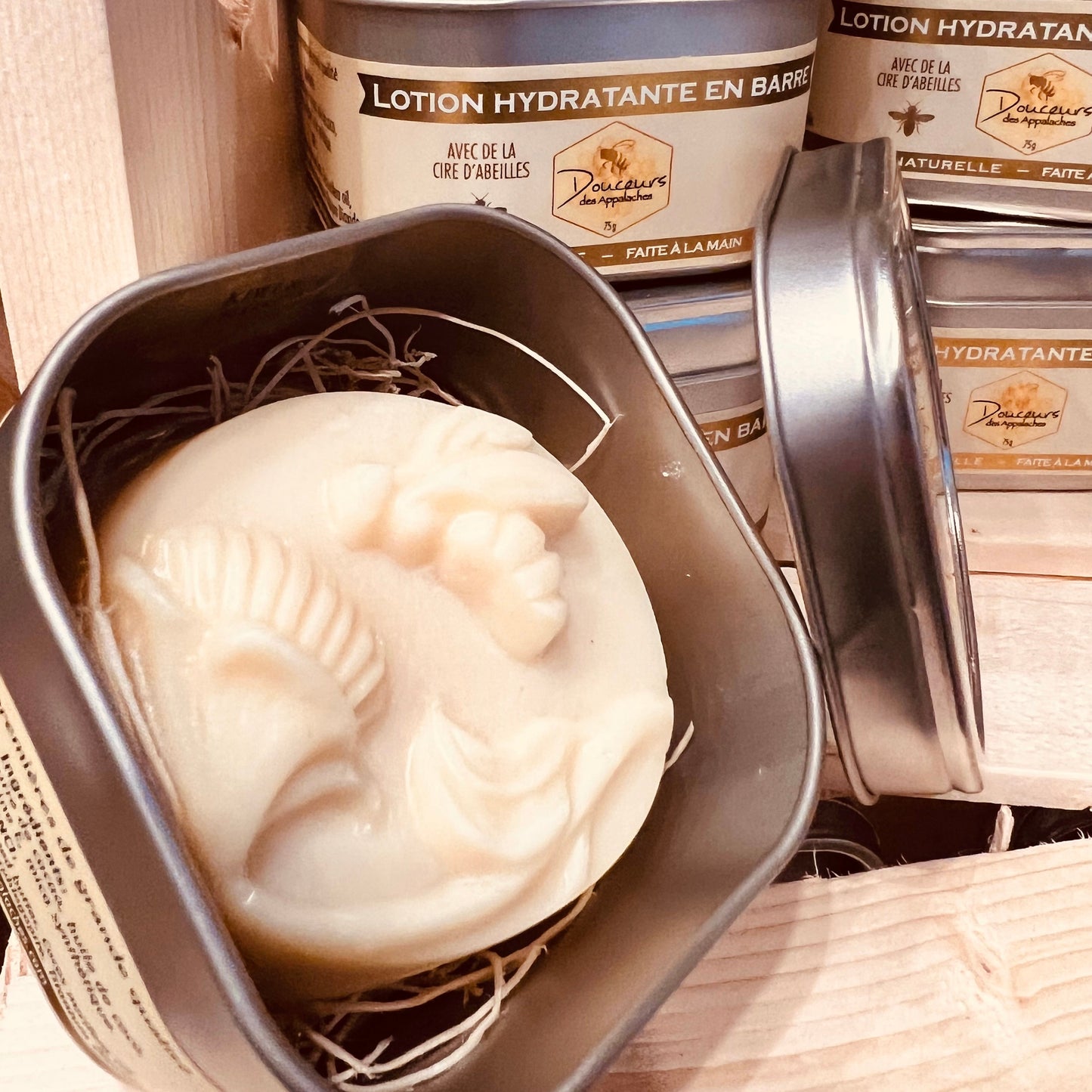 Lotion hydratante en barre
