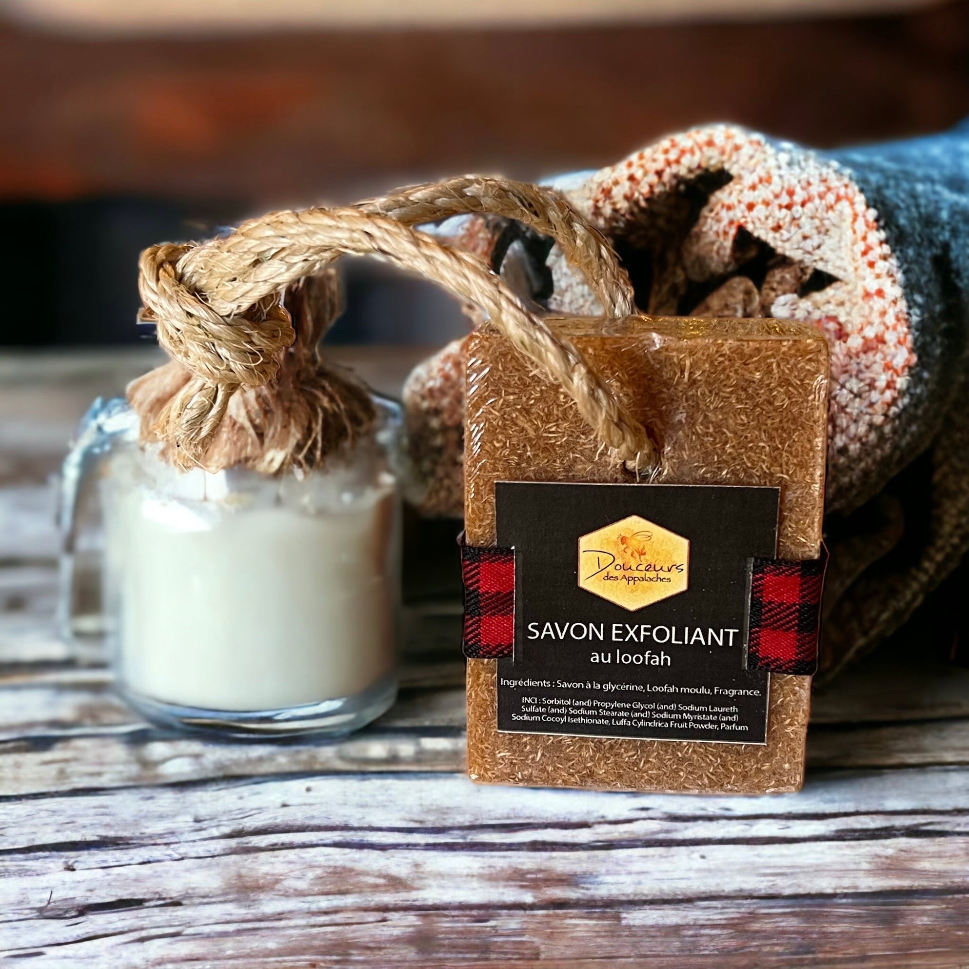 Savon exfoliant au loofah