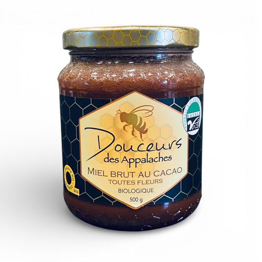 Miel brut biologique au cacao - 500 g
