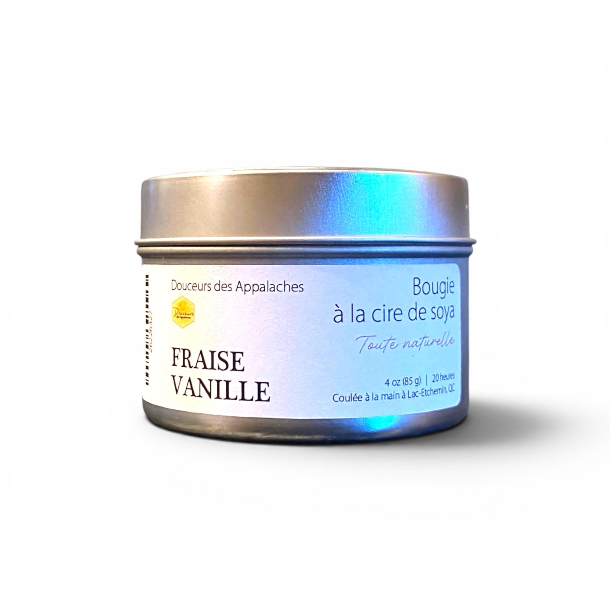 Bougie à la cire de soya avec mèche de coton (85 g)