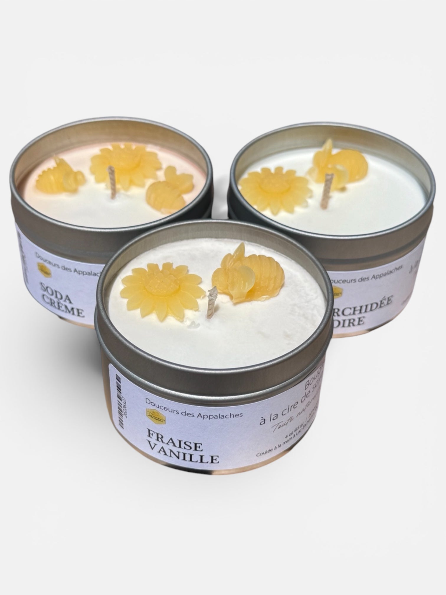 Bougie à la cire de soya avec mèche de coton (85 g)