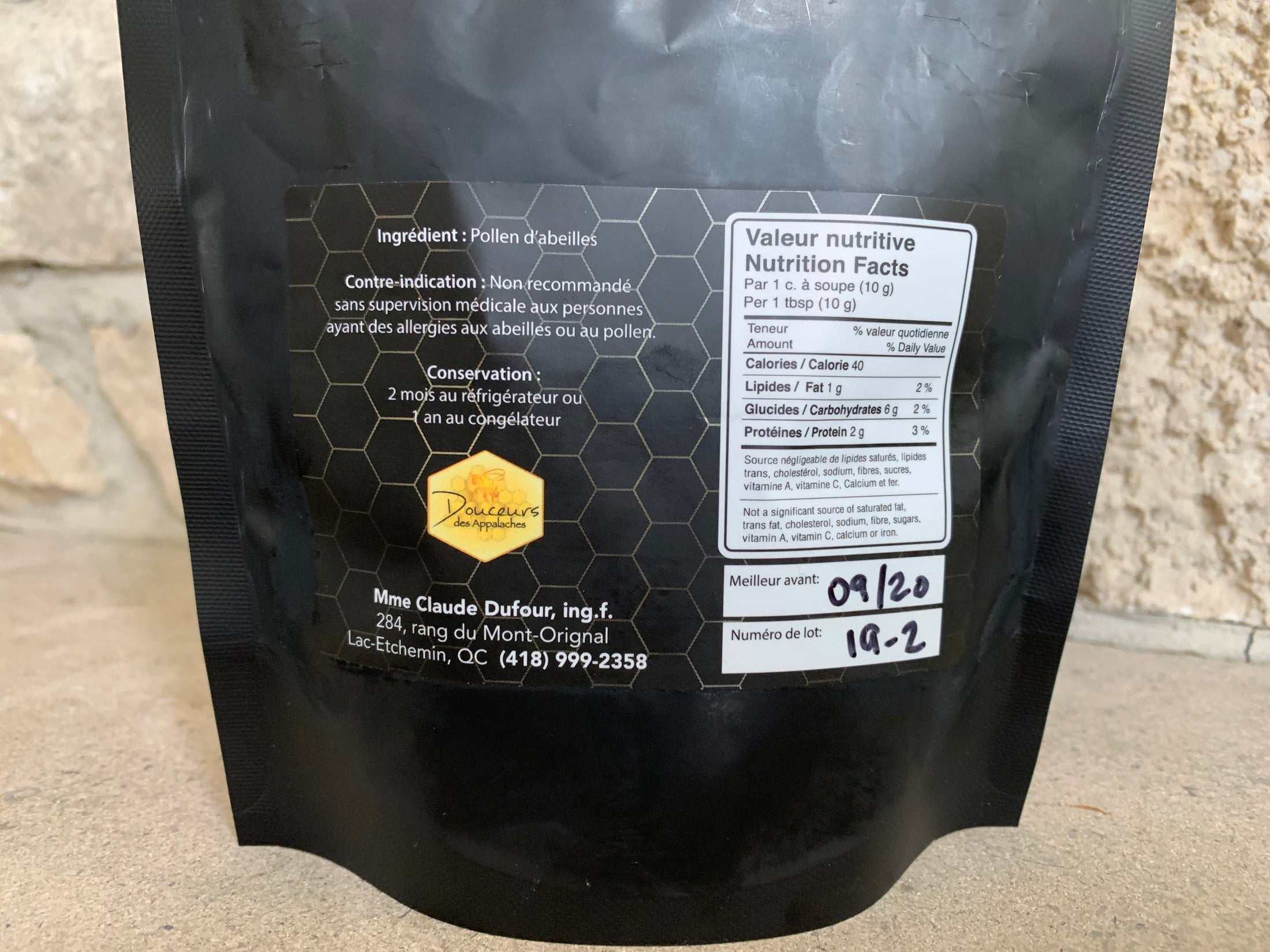 Pollen frais biologique - 350 g