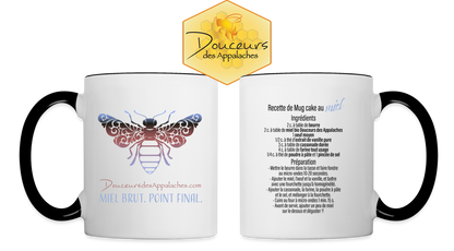 Tasse abeille avec recette Mug cake au miel
